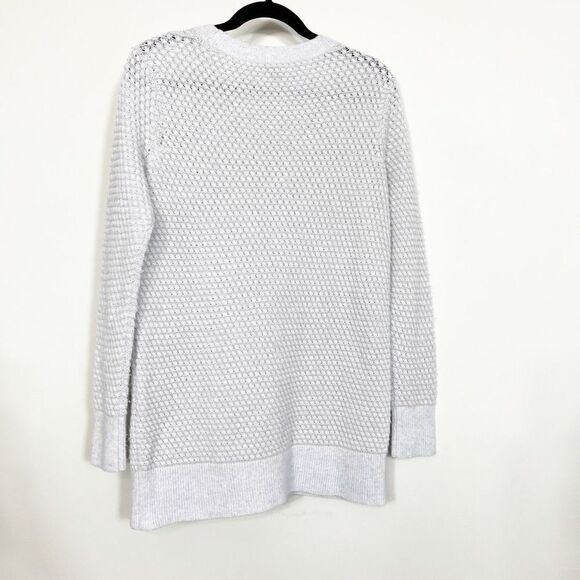 CLUB MONACO SWEATER WOOL ALPACA BLEND LOOSE KNIT GRAY WOMENS SMALL - Picture 4 of 6